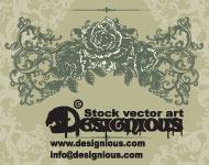 Vintage Vector Rose Floral