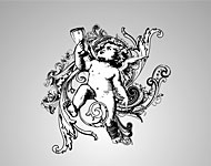 Vintage Vector Angel