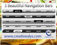 Navigation Web Bar Vector