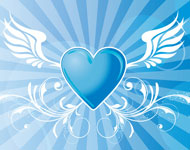 Winged Heart Vector Art