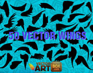 Wings Silhouettes Vector