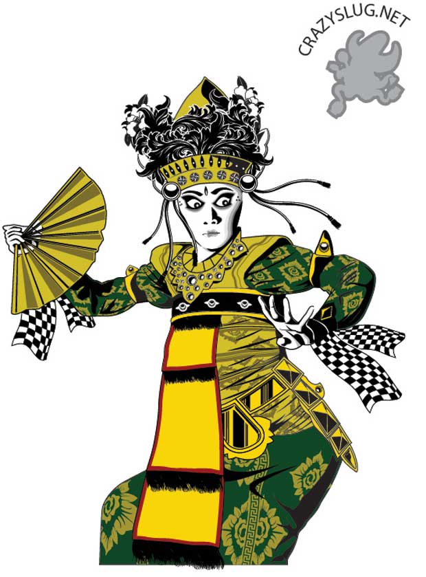 Balinese Dancer Vector Art