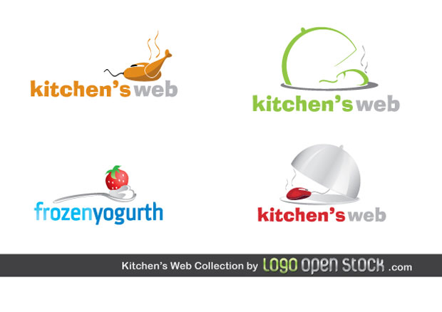 Kitchen Web Logo Vector Collection