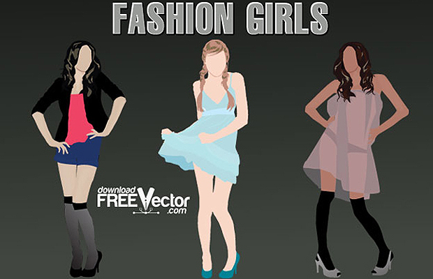 Fashion Girls Vector Graphic