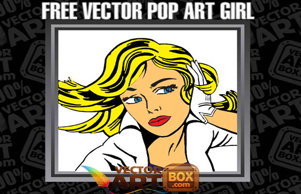 Pop Art Girl Vector Graphic