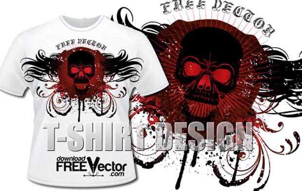 Skull Tshirt Design Vector