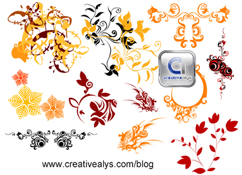 Colorful Floral Design Vector
